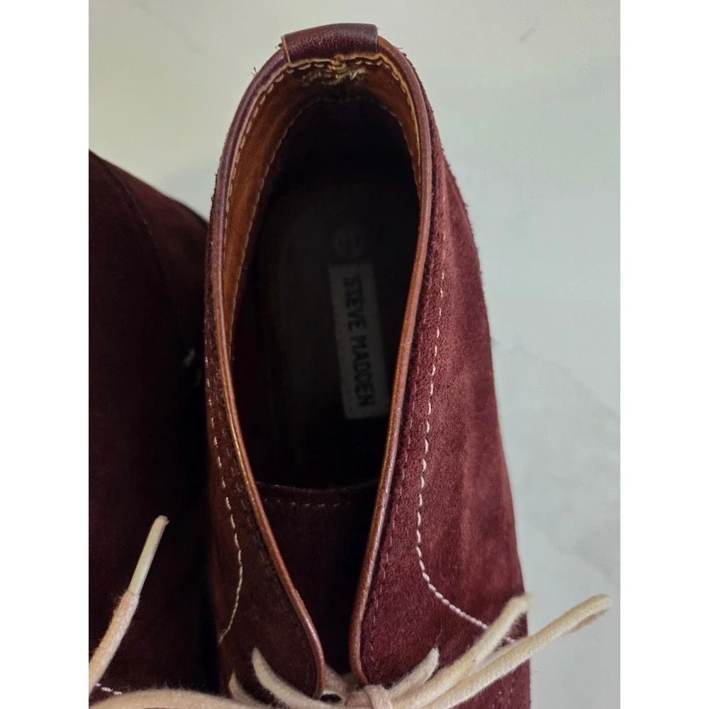 Steve Madden Mens Brown Suede Chukka Desert Boots Size 11 Harken Brown